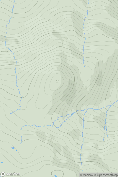 Thumbnail image for Meall a' Chaorainn Loch Uisge showing contour plot for surrounding peak