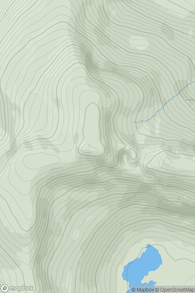 Thumbnail image for Druim Shionnach showing contour plot for surrounding peak