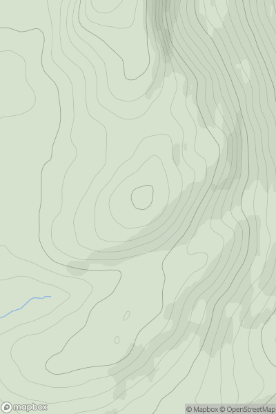 Thumbnail image for Cruach Mhor South Top showing contour plot for surrounding peak