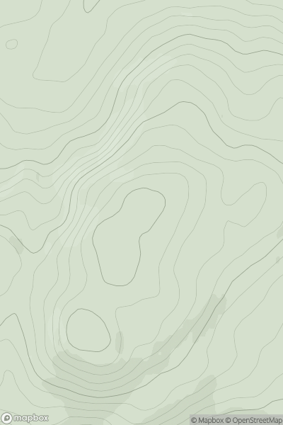 Thumbnail image for Beinn Chapull North Top showing contour plot for surrounding peak