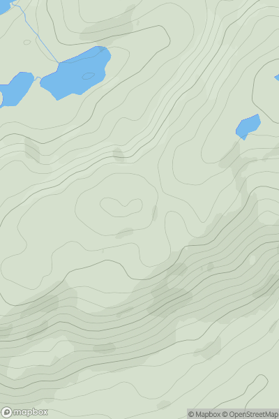 Thumbnail image for Beinn Ghlas West Top showing contour plot for surrounding peak