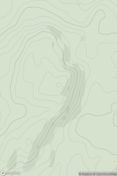 Thumbnail image for Barr Creagach showing contour plot for surrounding peak