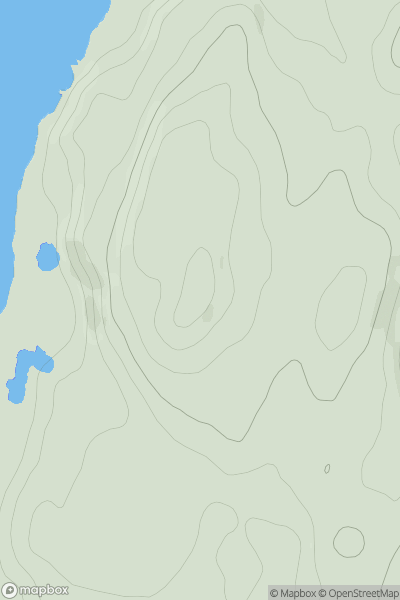Thumbnail image for Cnoc Dhomhnuill showing contour plot for surrounding peak