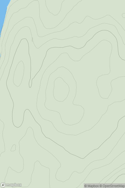Thumbnail image for Druim na Dubh Ghlaic showing contour plot for surrounding peak