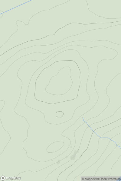 Thumbnail image for Creagach Leac showing contour plot for surrounding peak