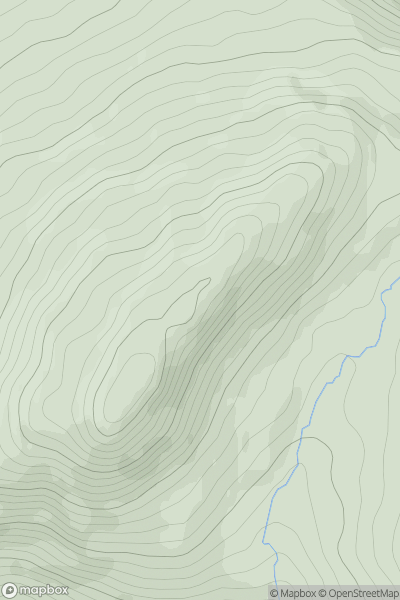 Thumbnail image for Stob an Eas North Top showing contour plot for surrounding peak