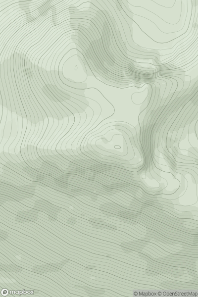 Thumbnail image for Beinn Sgritheall showing contour plot for surrounding peak