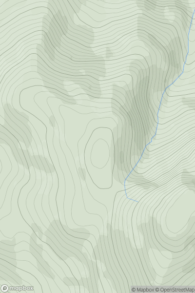 Thumbnail image for Ben Donich North Top showing contour plot for surrounding peak