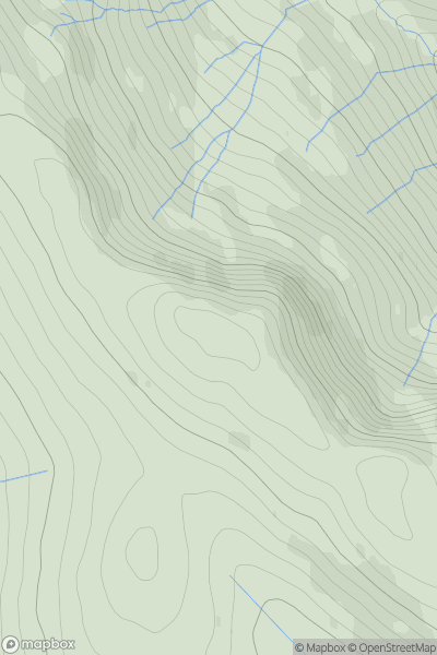 Thumbnail image for Creag a' Chanuill showing contour plot for surrounding peak
