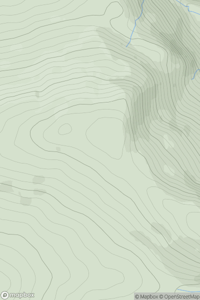 Thumbnail image for Mullach Coire a' Chuir NW Top showing contour plot for surrounding peak