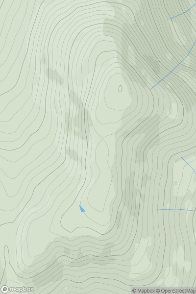 Thumbnail image for Cruach Neuran South Top showing contour plot for surrounding peak
