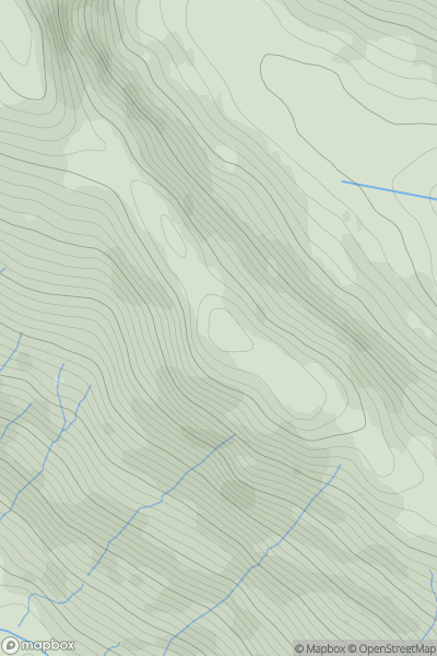 Thumbnail image for Creachan Beag showing contour plot for surrounding peak