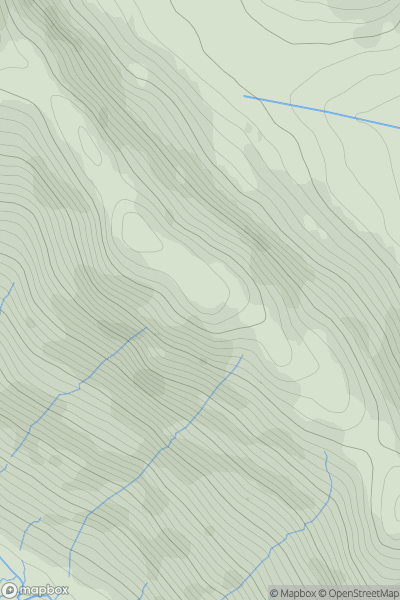 Thumbnail image for Creachan Beag SE Top showing contour plot for surrounding peak
