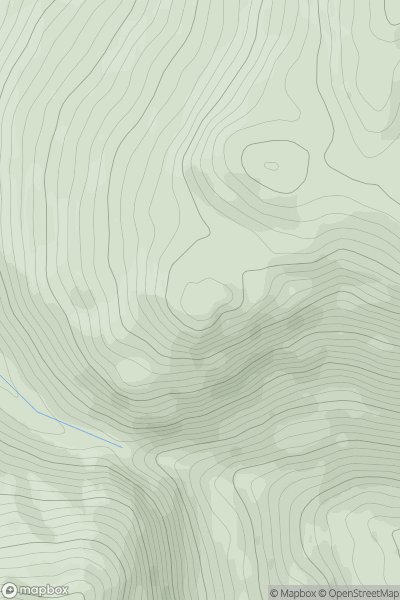 Thumbnail image for Meall Breac South Top showing contour plot for surrounding peak