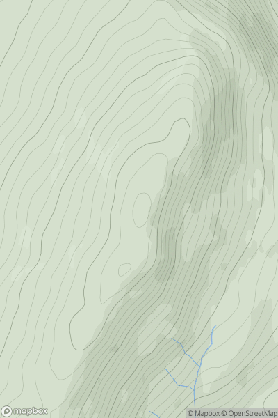 Thumbnail image for Creag Mholach showing contour plot for surrounding peak