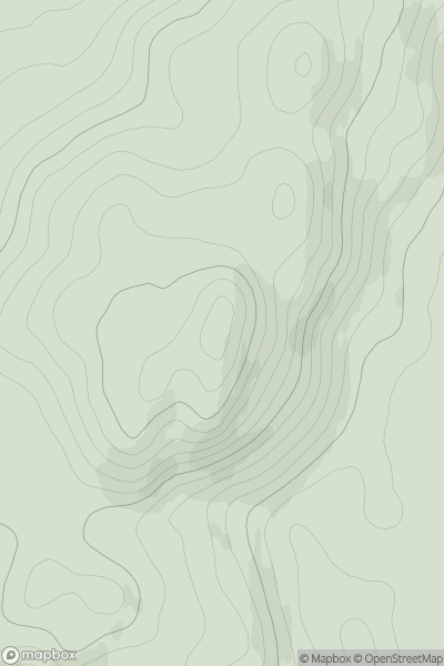 Thumbnail image for Beinn Capuill showing contour plot for surrounding peak