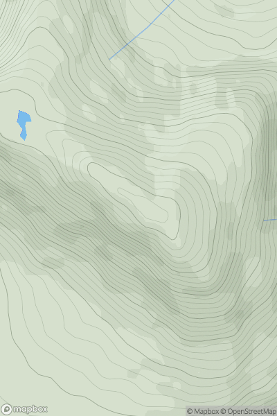 Thumbnail image for Beinn Dubhchraig showing contour plot for surrounding peak