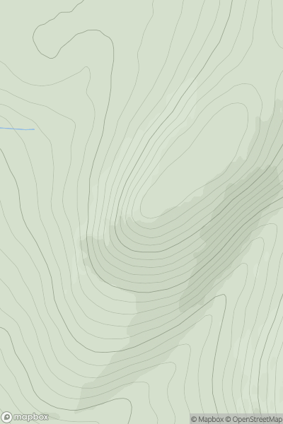 Thumbnail image for Cairn Dregnie showing contour plot for surrounding peak