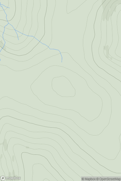 Thumbnail image for Hill of Snowy Slack showing contour plot for surrounding peak