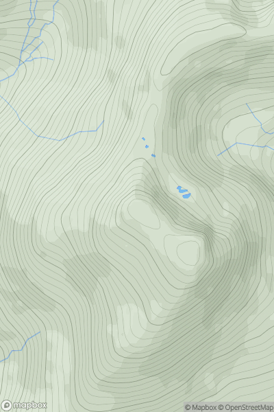 Thumbnail image for Sgurr na Sgine NW Top showing contour plot for surrounding peak