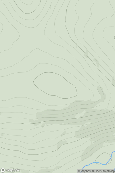 Thumbnail image for Hill of Allargue showing contour plot for surrounding peak