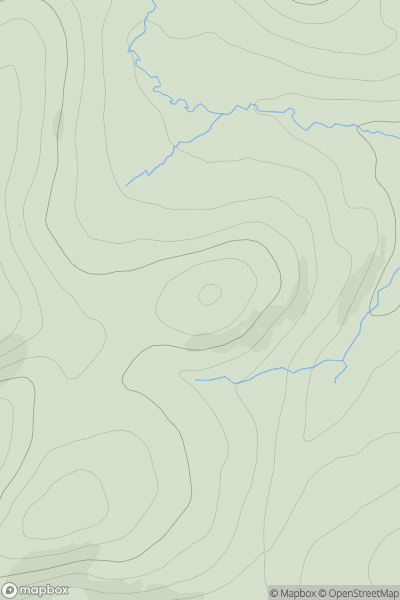 Thumbnail image for Rocks of Clais nam Bo showing contour plot for surrounding peak