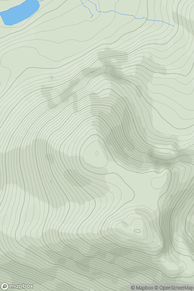 Thumbnail image for Beinn Sgritheall NW Top showing contour plot for surrounding peak