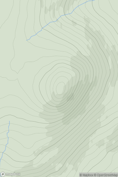 Thumbnail image for Mither Tap showing contour plot for surrounding peak