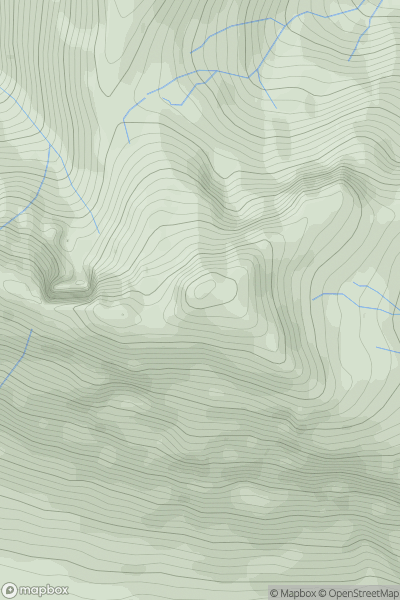 Thumbnail image for Creag nan Damh showing contour plot for surrounding peak