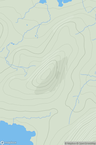 Thumbnail image for Dun Chonaill showing contour plot for surrounding peak