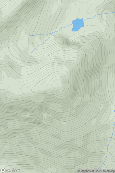 Thumbnail image for Beinn Sgritheall East Top showing contour plot for surrounding peak