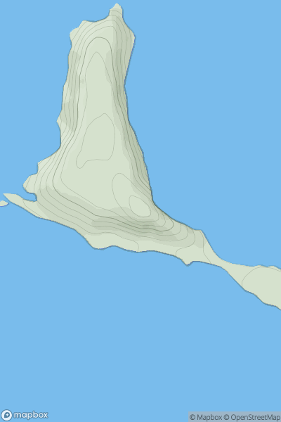 Thumbnail image for Eilean Mhuire showing contour plot for surrounding peak