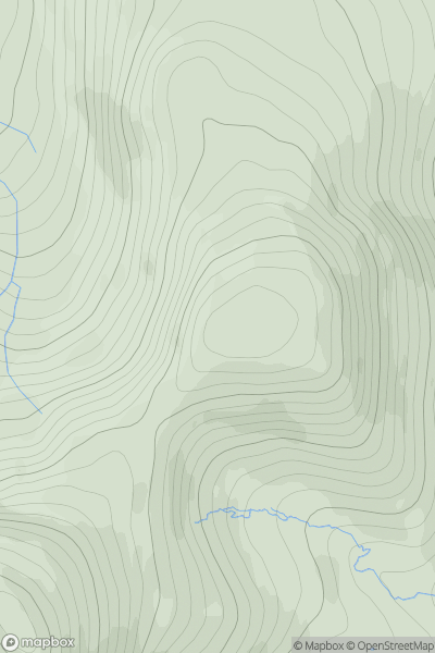 Thumbnail image for Tiorga Beag showing contour plot for surrounding peak