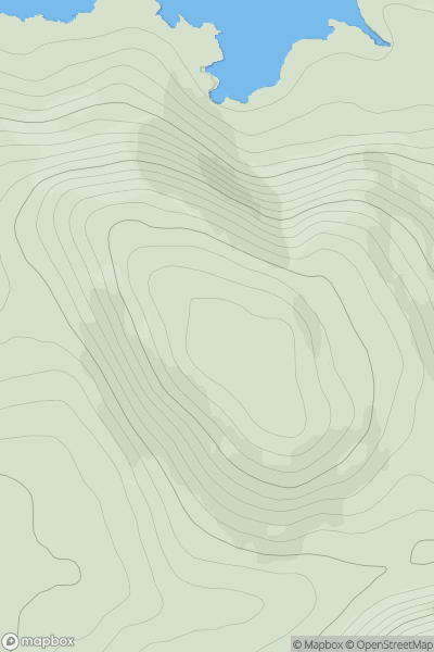 Thumbnail image for Trinneabhal showing contour plot for surrounding peak