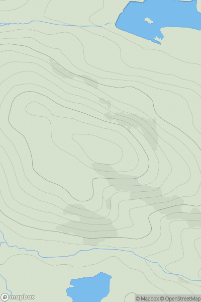 Thumbnail image for Beinn Ob showing contour plot for surrounding peak