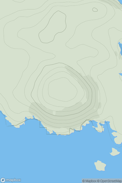 Thumbnail image for Bruairnis showing contour plot for surrounding peak