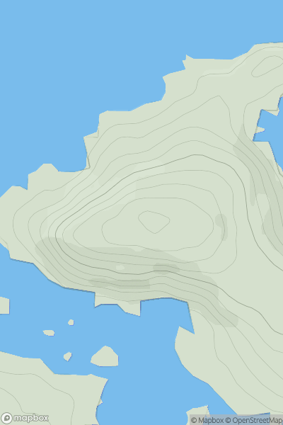 Thumbnail image for Mullach a' Charnain (Gighay) showing contour plot for surrounding peak