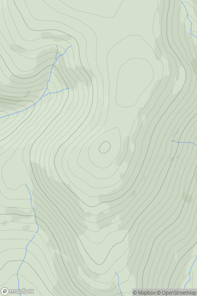 Thumbnail image for Colsnaur Hill showing contour plot for surrounding peak
