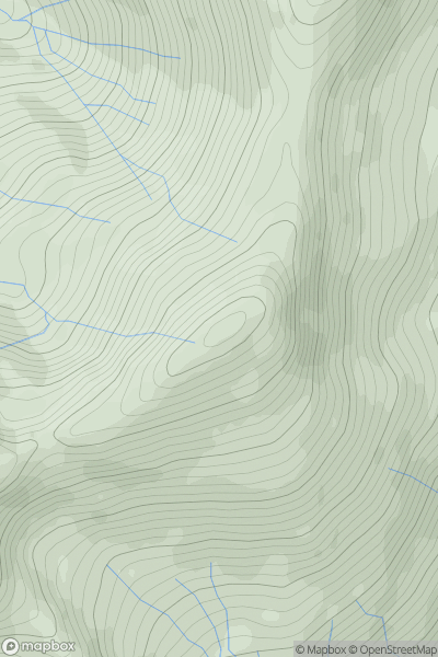 Thumbnail image for Buidhe Bheinn showing contour plot for surrounding peak