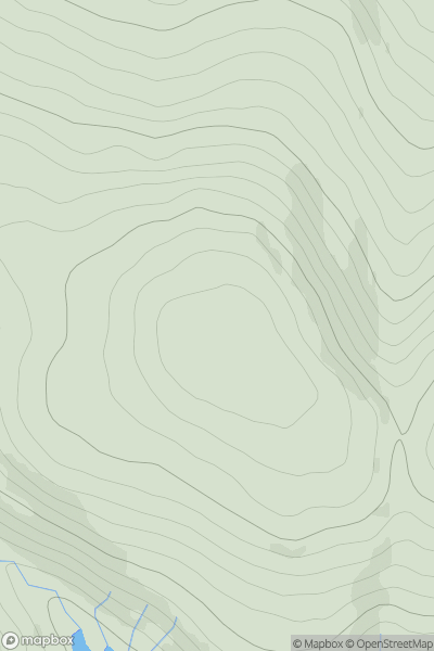 Thumbnail image for Craigentaggert Hill showing contour plot for surrounding peak