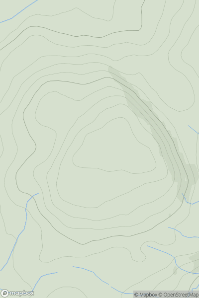 Thumbnail image for Hill of Franklyden showing contour plot for surrounding peak