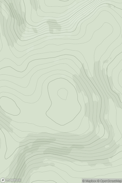 Thumbnail image for Uamh Bheag East Top showing contour plot for surrounding peak