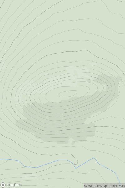 Thumbnail image for Cnoc Brannan showing contour plot for surrounding peak