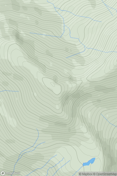 Thumbnail image for Buidhe Bheinn West Top showing contour plot for surrounding peak