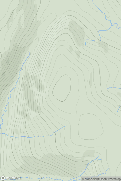 Thumbnail image for Penbreck showing contour plot for surrounding peak