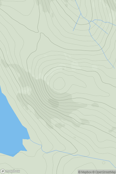 Thumbnail image for Cannock Hill showing contour plot for surrounding peak
