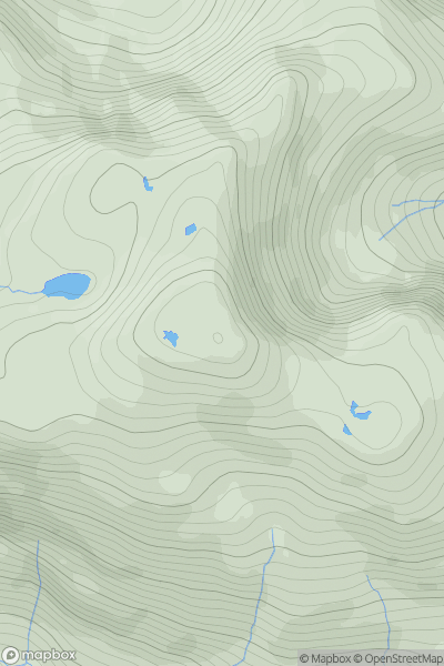 Thumbnail image for Sgurr Mhic Bharraich showing contour plot for surrounding peak