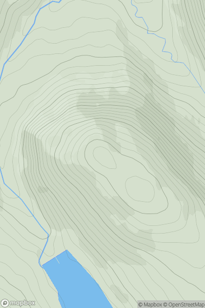 Thumbnail image for Craigbraneoch Hill showing contour plot for surrounding peak