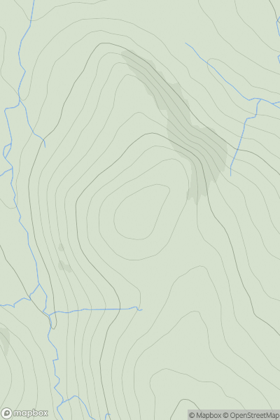 Thumbnail image for Hamarty Hill showing contour plot for surrounding peak
