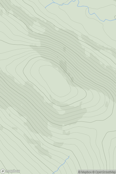 Thumbnail image for Mid Hill of Glenhead showing contour plot for surrounding peak